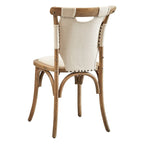 Sedia laterale in legno curvato Oak & Canvas, colore Driftwood, singola