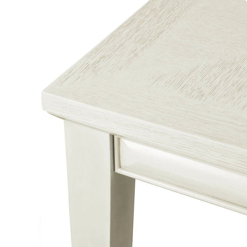 Tavolo da pranzo allungabile in rovere bianco/espresso con prolunga, 6-8 posti a sedere